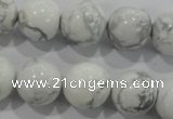 CWB206 15.5 inches 16mm round natural white howlite beads wholesale
