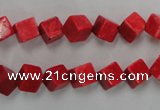 CWB761 15.5 inches 6*6mm cube howlite turquoise beads wholesale
