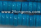 CWB907 15.5 inches 3*8mm tyre howlite turquoise beads wholesale