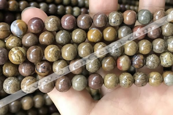 CWJ564 15.5 inches 8mm round wood jasper beads wholesale