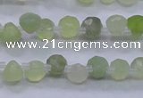 CXJ215 Top drilled 7*7mm faceted teardrop New jade beads