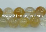 CYC104 15.5 inches 12mm round yellow crystal quartz beads