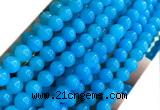 CYJ681 15 inches 8mm round dyed yellow jade beads wholesale
