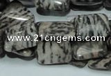 CZJ10 16 inches 12*16mm rectangle zebra jasper gemstone beads