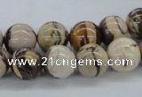 CZJ252 15.5 inches 12mm round zebra jasper beads wholesale