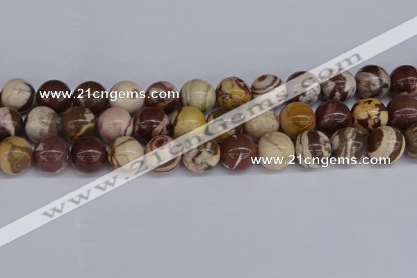 CZJ275 15.5 inches 14mm round zebra jasper beads wholesale