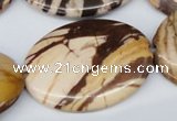 CZJ360 15.5 inches 30*40mm oval zebra jasper beads wholesale
