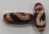 DZI233 2PCS 12*30mm oval loose Tibetan Agate Dzi Beads wholesale