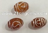 DZI378 10*14mm drum tibetan agate dzi beads wholesale