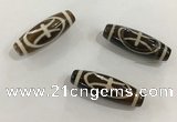 DZI460 10*30mm drum tibetan agate dzi beads wholesale