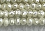 FWP01 14.5 inches 1.5mm - 1.8mm potato white freshwater pearl strands