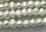 FWP03 14.5 inches 1.8mm - 2mm potato white freshwater pearl strands