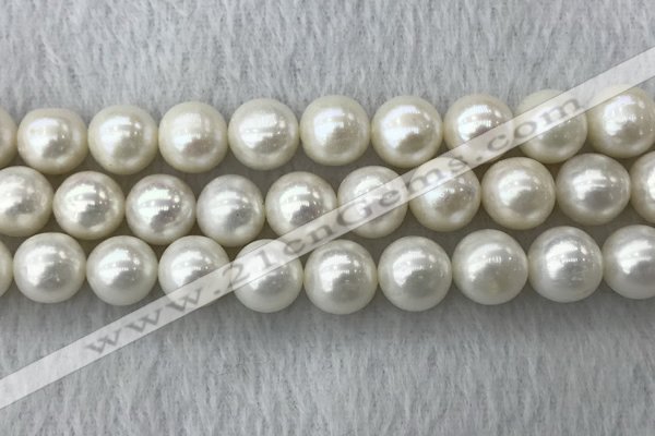 FWP126 15 inches 11mm - 12mm potato white freshwater pearl strands