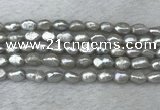 FWP276 15 inches 6mm - 7mm baroque grey freshwater pearl strands
