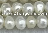 FWP30 14.5 inches 4.5mm potato white freshwater pearl strands