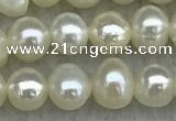 FWP32 14.5 inches 4.8mm potato white freshwater pearl strands