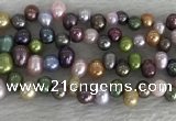 FWP342 Top-drilled 7mm - 8mm potato mixed freshwater pearl strands