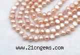 FWP492 14 inches 8mm - 9mm baroque lavender freshwater pearl strands