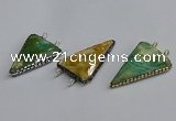 NGC1839 30*35mm - 30*40mm triangle agate connectors wholesale