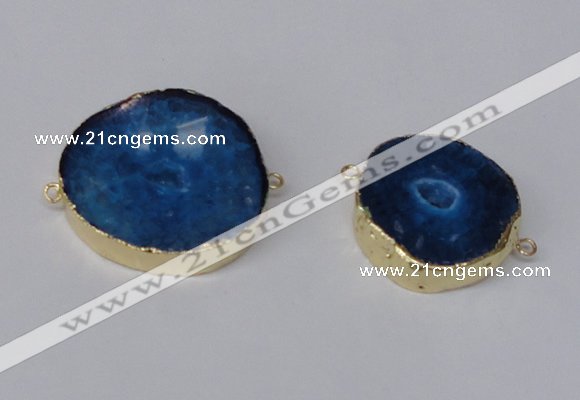 NGC481 25*30mm - 35*40mm freefrom druzy agate gemstone connectors