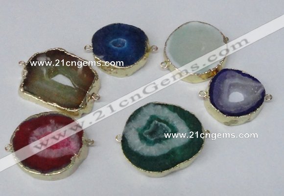 NGC483 25*30mm - 35*40mm freefrom druzy agate gemstone connectors