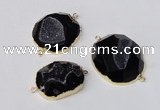 NGC494 25*30mm - 35*40mm freefrom druzy agate gemstone connectors