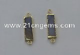 NGC5055 8*28mm - 10*30mm rectangle agate gemstone connectors