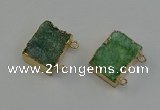 NGC5286 15*25mm - 20*30mm rectangle druzy agate connectors