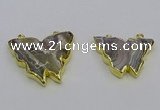NGC5512 25*30mm - 30*40mm butterfly agate connectors wholesale