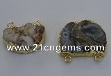 NGC5514 18*25mm - 25*35mm freefrom druzy agate connectors