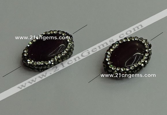 NGC6563 16*20mm oval candy jade connectors wholesale