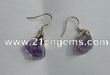 NGE09 13*18mm - 15*20mm nuggets amethyst earrings wholesale
