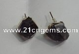 NGE11 12*15mm - 13*18mm nuggets lavender amethyst earrings wholesale