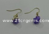 NGE171 5*8mm - 6*10mm nuggets druzy agate earrings wholesale