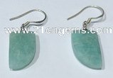 NGE424 10*15mm horn-shaped amazonite earrings wholesale