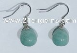 NGE427 10*10mm teardrop amazonite earrings wholesale