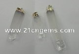 NGP1359 10*45mm - 15*75mm carved white crystal pendants