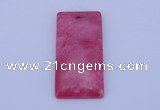 NGP136 2pcs 30*40mm rectangle dyed white jade gemstone pendants