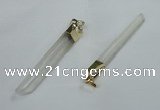 NGP1419 6*50mm - 8*60mm stick white crystal gemstone pendants