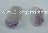 NGP1441 20*45mm - 25*55mm nuggets amethyst gemstone pendants