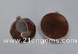 NGP1526 50*55mm - 55*60mm freeform druzy agate pendants