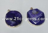 NGP1528 50*55mm - 55*60mm freeform druzy agate pendants