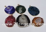 NGP1531 50*55mm - 55*60mm freeform druzy agate pendants
