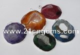 NGP1533 50*55mm - 55*60mm freeform druzy agate pendants
