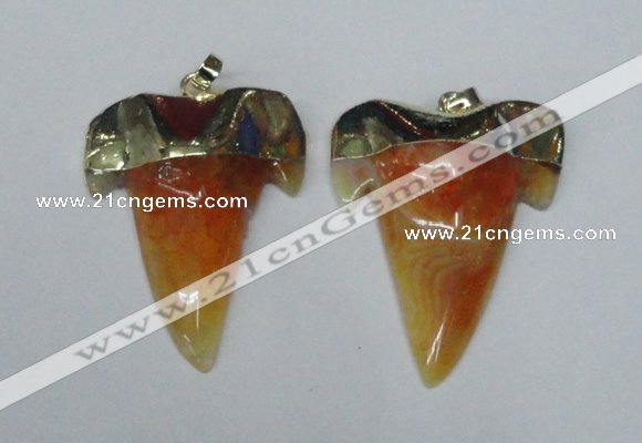 NGP1587 32*42mm - 35*45mm agate gemstone pendants