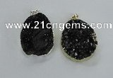 NGP1599 30*35mm - 35*40mm freeform druzy agate pendants