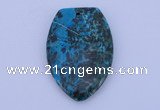 NGP162 2pcs 30*45mm fashion dyed chrysocolla gemstone pendants