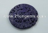 NGP1622 68*68mm Carved dyed natural hetian jade pendants wholesale