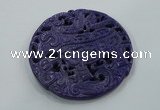 NGP1624 66*66mm Carved dyed natural hetian jade pendants wholesale