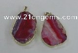 NGP1662 30*40mm - 35*45mm freeform druzy agate pendants